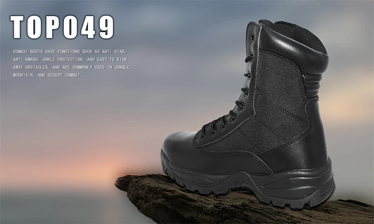 China Manufacturer Outdoor Black Tactical Boots High Quality