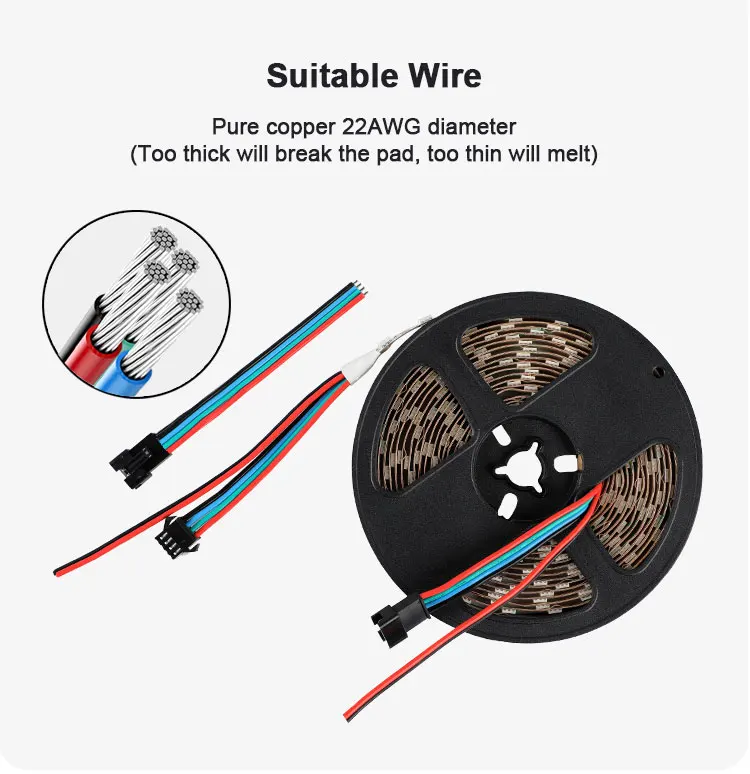 Addressable RGB LED 5V 12V  Programmable LED Tape WS2811 WS2812B SK6812 RGBIC Waterproof 12V LED Strip Light