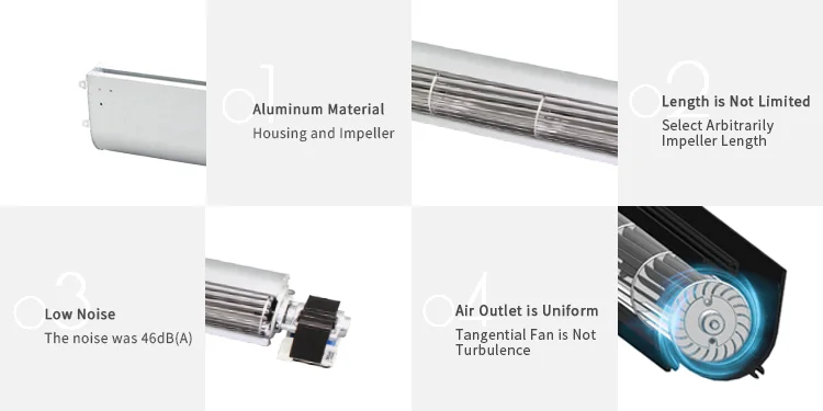 Electric Fireplace, Tangential, Aluminum, 230VAC - detail 4
