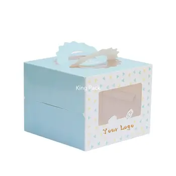 Custom White Box Packaging White Gift Shipping Boxes Quality White Cake Pastry Paper Boxes With Window