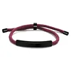 Bracelet corde rouge vin-noir