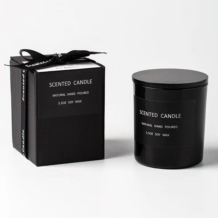 Custom 8 Oz 10 Oz 14 Oz Luxury Empty Container Matte Black Glass Candle ...