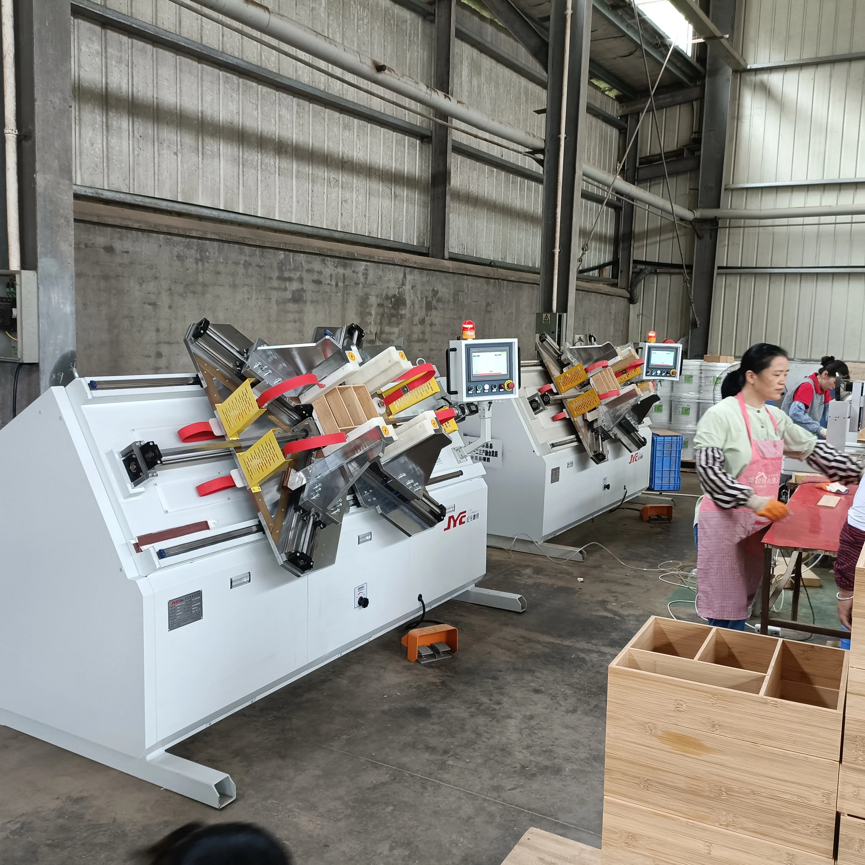 JYC High Frequency Wooden Box Making Machine Wood Drawer Assembly Machine