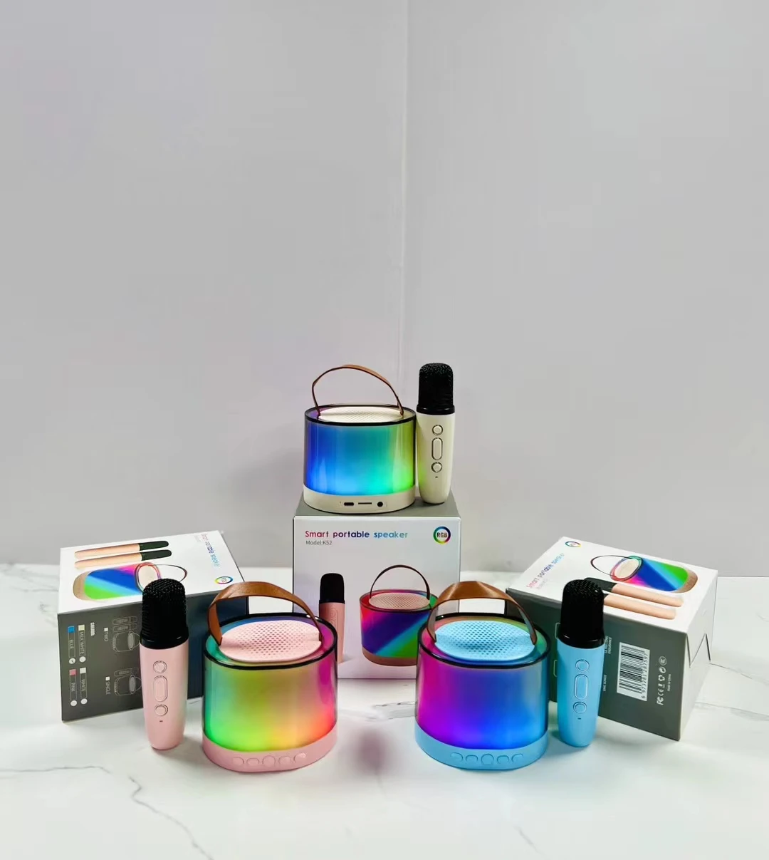 K52 ポータブル カラフルLEDアンビエントライト ワイヤレスマイク