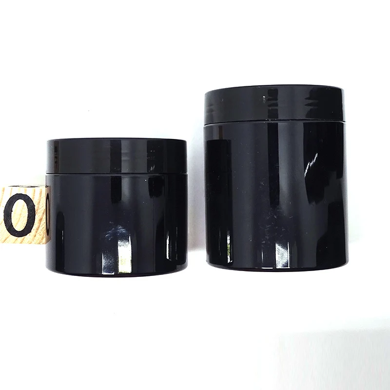 Plastic Jars Lid 200ml 500ml Round Empty Black 150ml 30g 100ml 6 Oz 250 Ml Amber Cosmetic Pet Cream 4 Oz Clear 4oz 8oz 8 Oz Plastic Jars With Lid