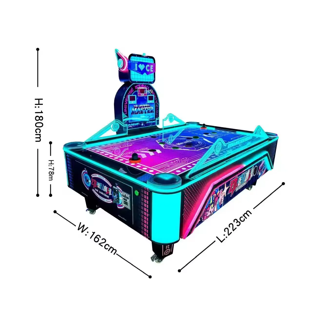Funpark 2-Player Indoor Arcade Amusement Machine Coin Operated Sports Air Hockey Game Center Mini Wooden Features Board Material details