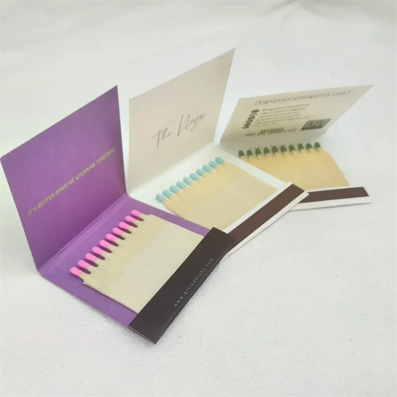 Оранжевый желтый деревянный упаковочный цветной Материал персонализированный защитный чертеж на заказ деревянные спички