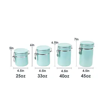 Combination seal tea box candy storage bottles coffee ceramic jar with lid and spoon Home Basics Ceramic Canister Set