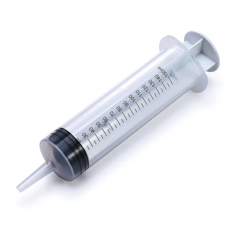 150ML Large Capacity Plastic Syringe Reusable Washable Pump Syringe Measuring Suction Injector for Oil Fluid Water