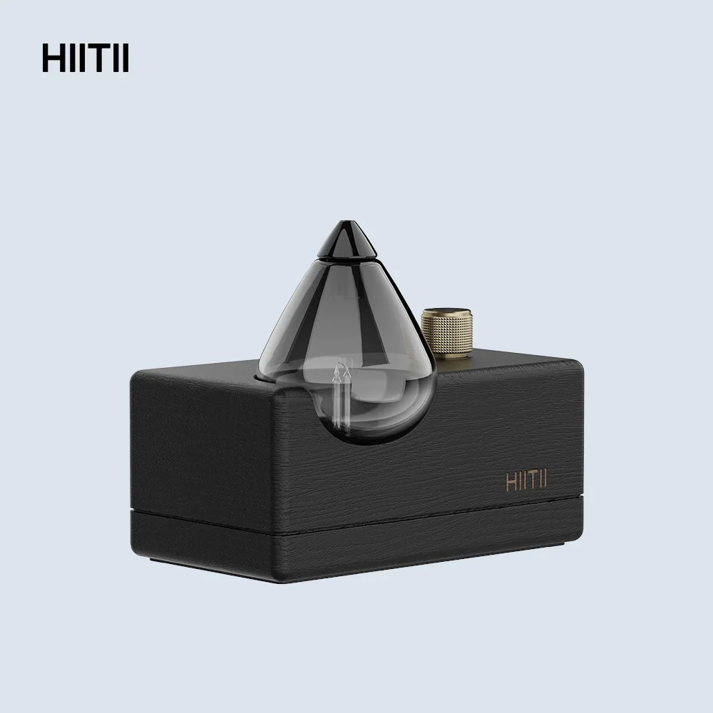 Puzhen Aromatherapy Diffuser Young Living Essential Oil Diffuser Wood and Glass Aroma Diffuser Ultrasonic for Meditation