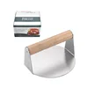 Round with wooden handle