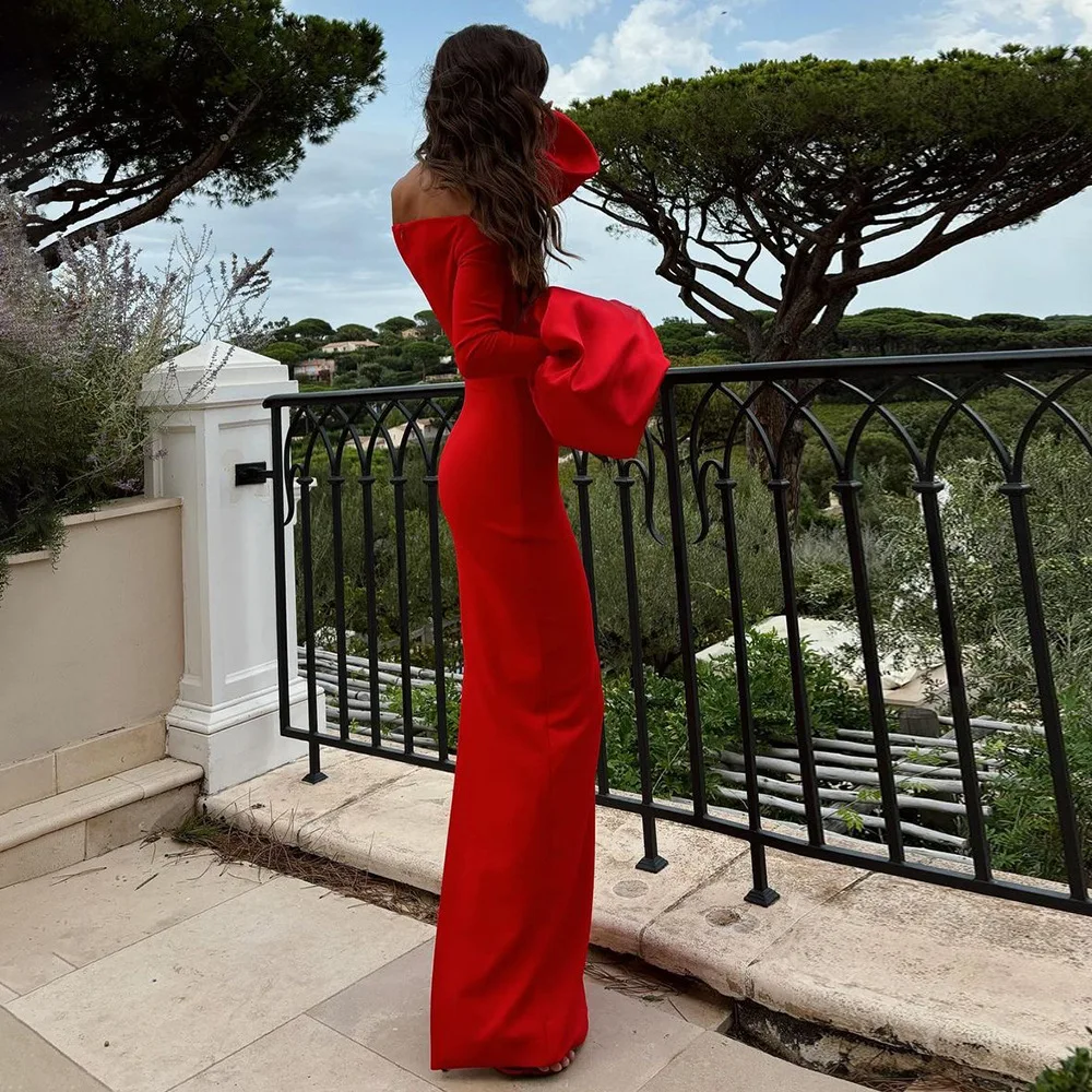 white christmas dresses New Style Sexy One Shoulder New Year Christmas Red Evening Party Dress –  Siaoryne