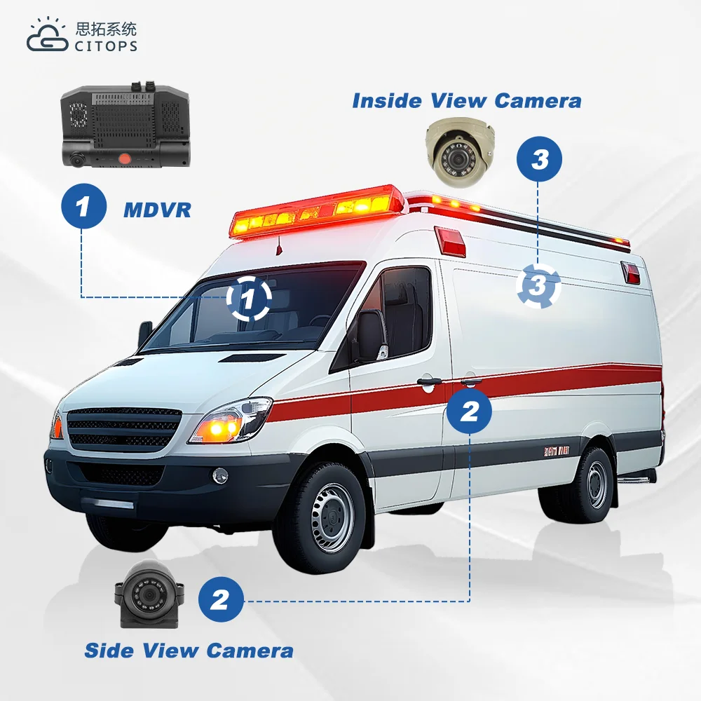 product dual camera 2ch 1080p mobile mdvr car dvr front  driver remote monitoring vehicle dvr 4g gps dual tf card taxi recording system-1