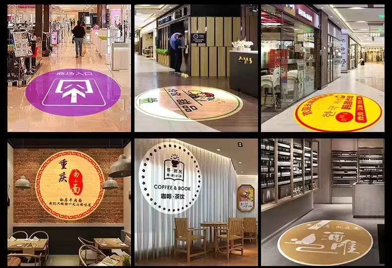 GOBO 40W Commercial Advertising Lamp Dynamic Gobo Led Signs Wall Projection Outdoor IP67 Waterproof HDBright Factory Direct Selling . .