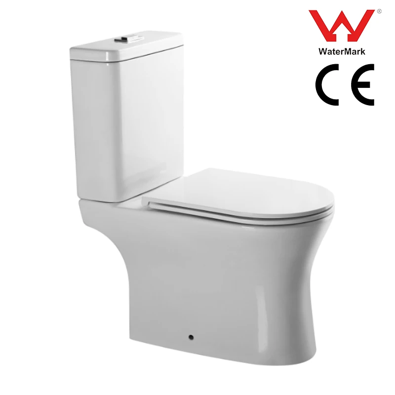 Wc Post Modern WC Pott - Dual-Flush Ceramic Toilet with Pedestal