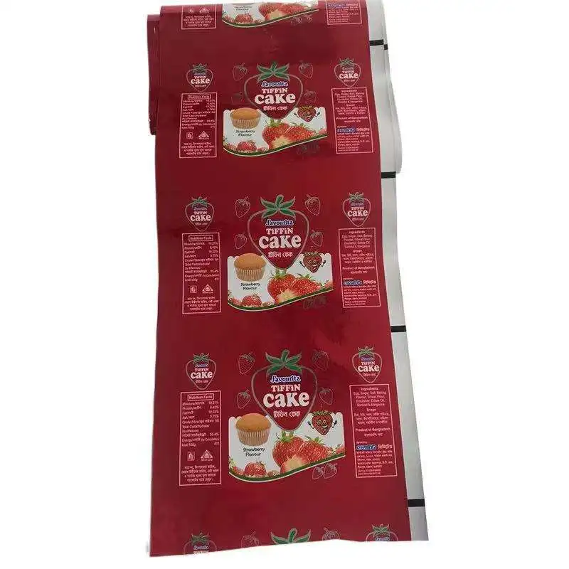 Factory Price Custom Metallized Bopp/cpp Chocolate Wrapper Cookies Biscuit Food Plastic Rolls Film