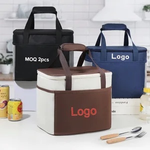 Custom Logo Print Small Large Size Ice Pack Insulation Bag Reusable Lunch Storage Picnic Camping Food Leak Proof Delivery Bag