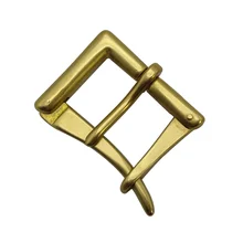 Carosung New Arrivals Solid Brass Single Prong Square Belt Buckle the Fire Button without Plating 40mm Quick Release Buckles
