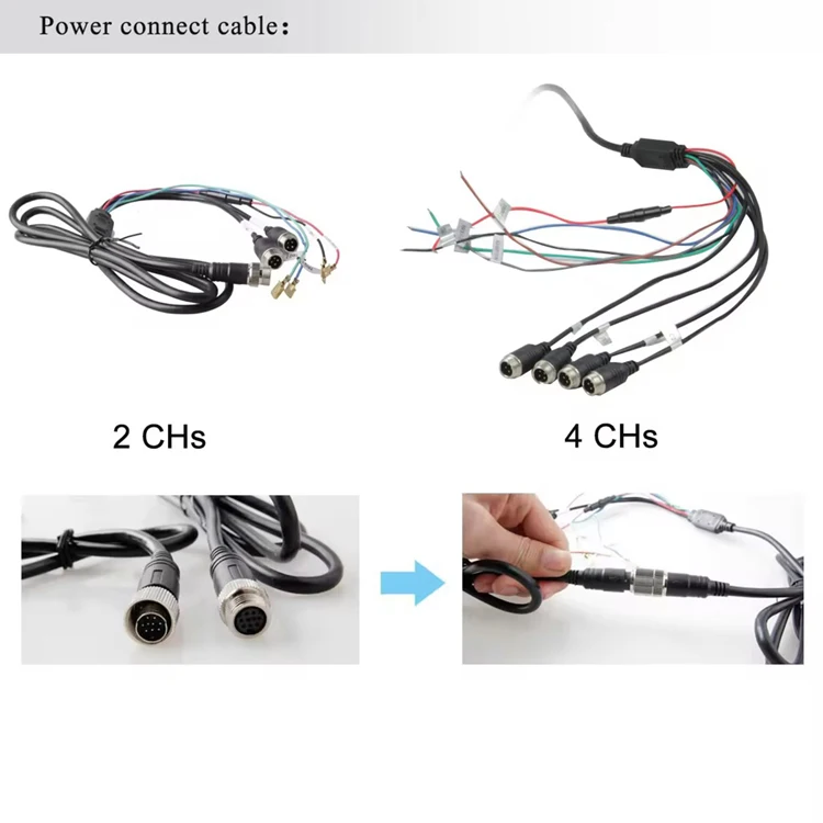 Factory Suppliers Car Accessories Reversing Aid 12V 24V Digital AHD LCD Screen 7 Quad Monitor details