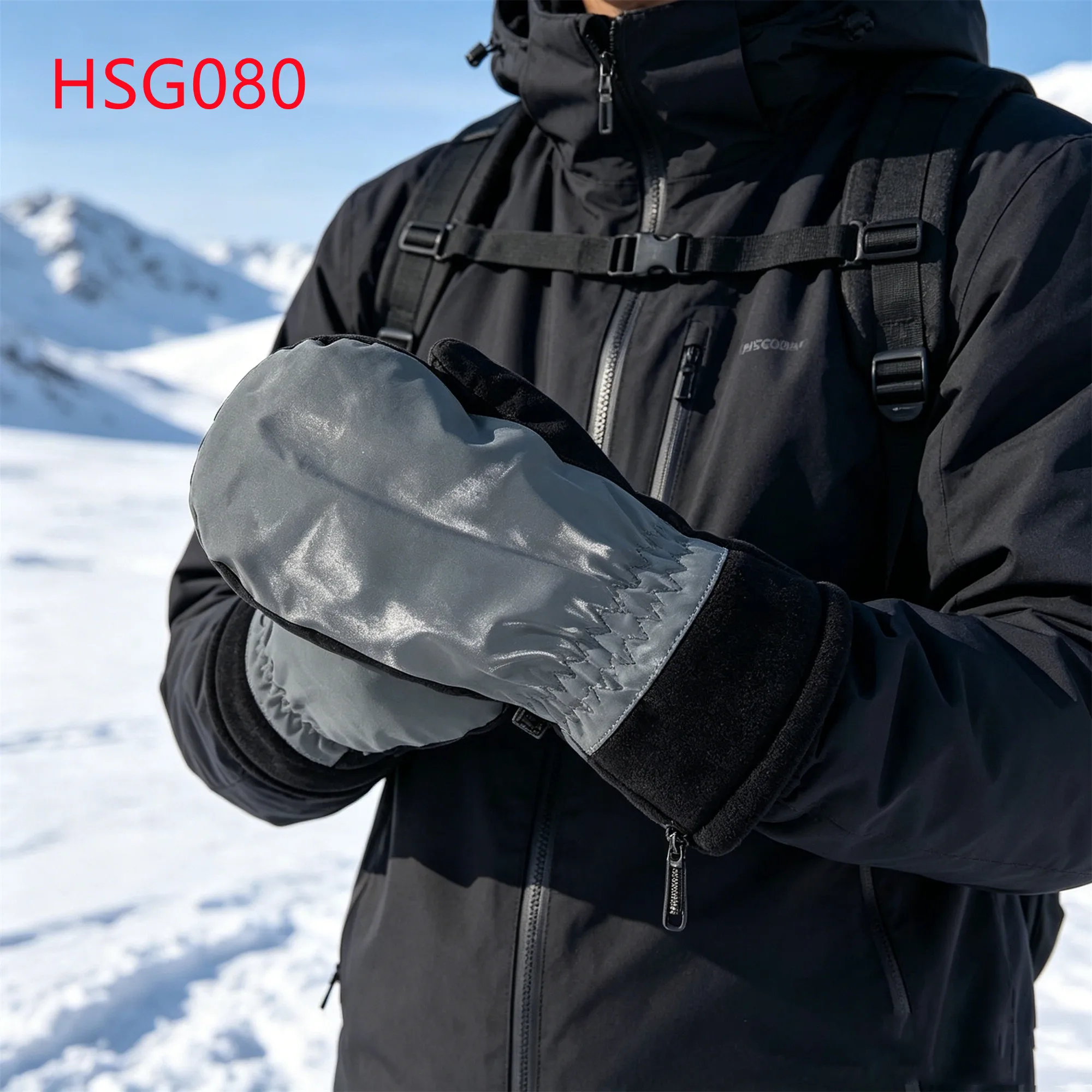LXG,Backcountry Skiing Reflection Fabric Kids Snow Gloves Polar Winter Expedition Cold Resistance -50℃ Winter Gloves HSG080