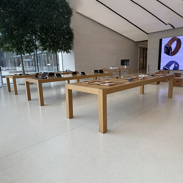 Apple AAR APR Store Mobile Phone Table with Drawer Cell Phone Store Display Table Apple Store Custom Size Displays