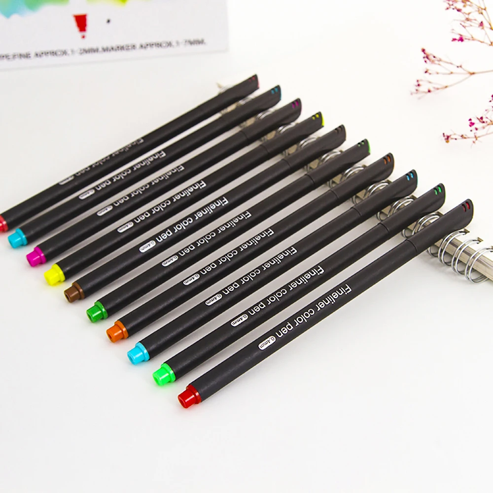 Fineliner Pen, Color Pen Set, 24 Colored Pens, 0.38mm Fine Tip