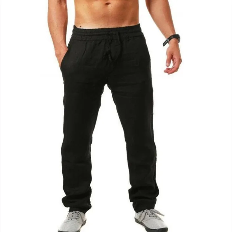 Pantalon Long D'été Pour Hommes,Ample,Léger,Décontracté,De Plage,De Yoga,En  Lin - Buy Pantalon De Toile,Pantalon Long Lin,Pantalon De Toile  Occasionnels Product on Alibaba.com