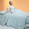 Lazy person's quilt - ceramic blue
