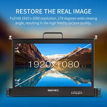 FEELWORLD SC173-HD-56 17.3 Inch 1RU Pull Out Rack Mount Video Monitor Full HD 1920x1080 with Boot-up Image Customization detail image