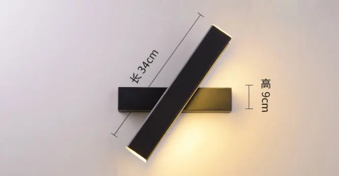 Nordic creative led bedside lamp simple modern bedroom corridor aisle wall rotating wall lamp