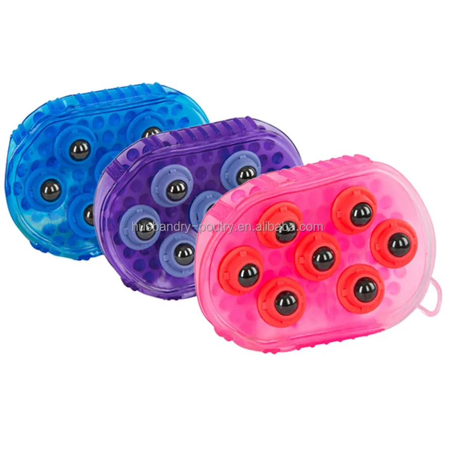 4 Rouleaux En Métal Pour Brosse à Curry équestre - Outil De Toilettage Rétro, Manche Rouge, Classique