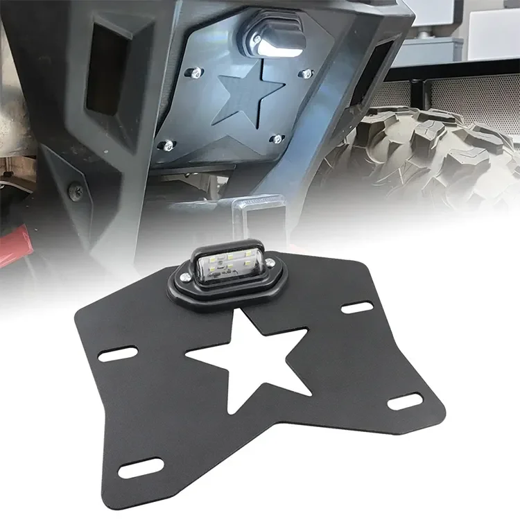 Mictuning Atv/utv Parts Accessories Led Light License Plate Frame
