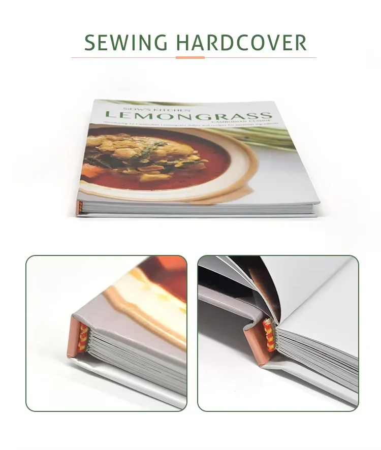 Custom Printed Hardcover and Softcover Books A4/A5 Cookbook with Durable Duplex Newsprint Fancy Corrugated Paper Board factory
