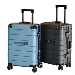 custom logo Frame Trolley Case Universal Wheel Luggage Women's 24 Inch Scratch-Resistant Charging Password Boarding