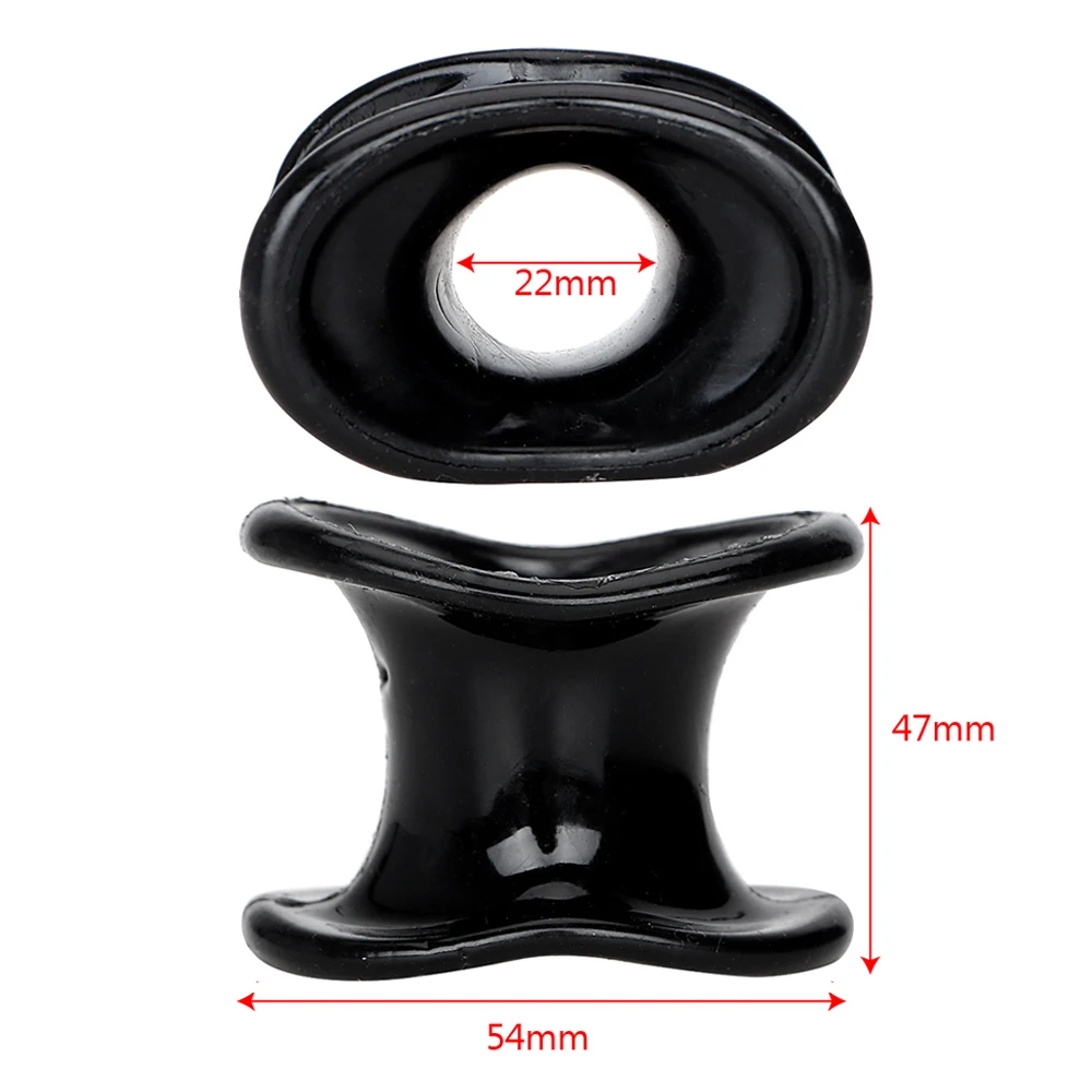 Free Custom Box - Silicone Penis Ring Sleeve Scrotum Stretcher Delay Ejaculation Rings Male Chastity Device Adult Products Toy