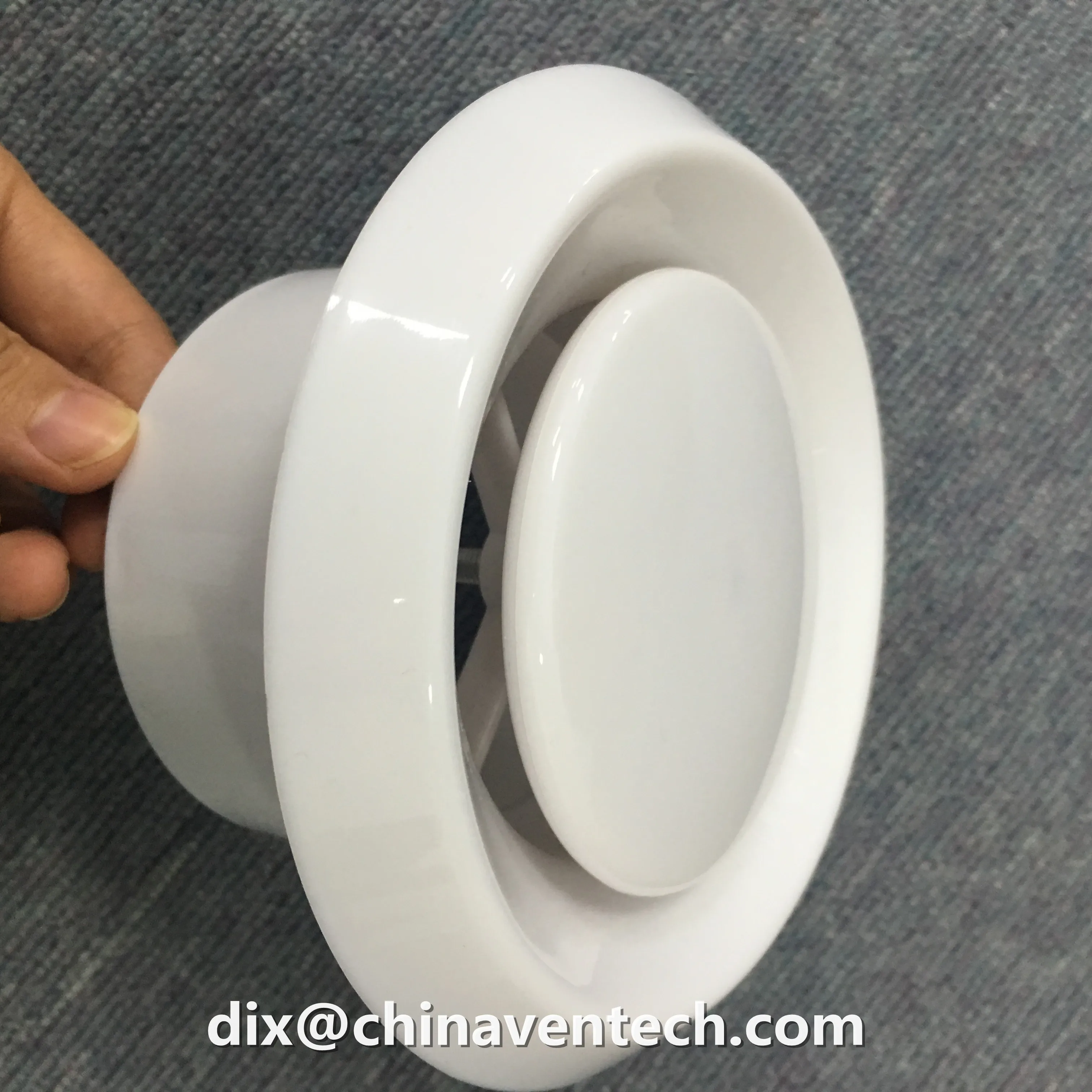 Supply and exhaust plastic air disc valves for ducting
