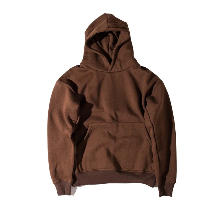 Oversized Unisex Brown Fleece Hoodie 