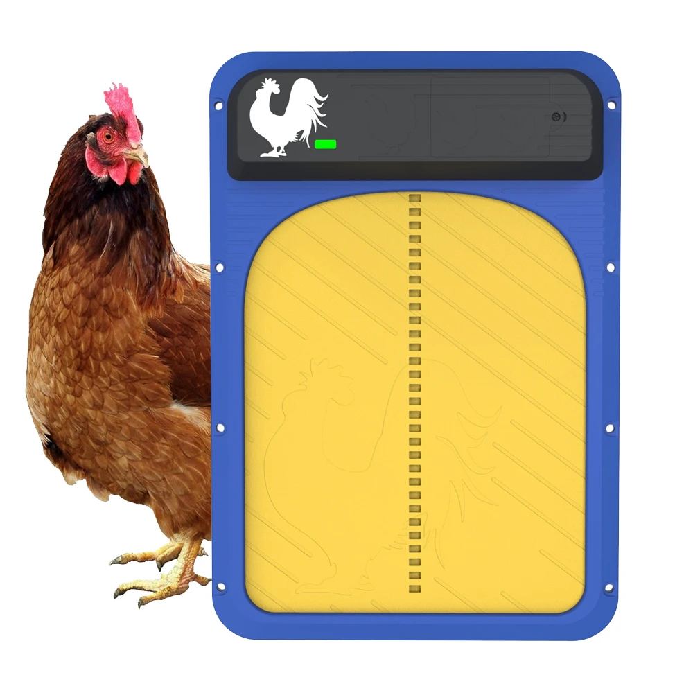 NAUXIU Porte De Poulailler Automatique à Pile,Automatic Chicken Coop Door with Light Sensing,Waterproof Durable Chicken Coop Door,Chicken Coop Accessories 