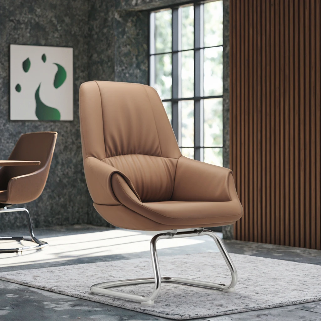 Modern Ergonomic Leather Executive Chair with Footrest 4