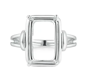 Wholesale Finger Designer Fashion Jewelry Silver Mount Empty Rings