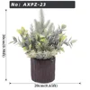 Frosted Eucalyptus Flock Pine Artificial Xmas Potted Plant