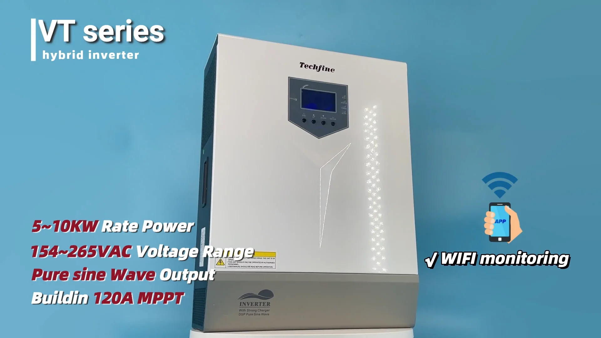 Techfine Off Grid Hybrid Power Inverter 5kva 48v High Frequency Pure ...