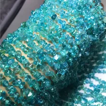 5-8mm Natural Blue Apatite Chip,Stone Beads Strand Drilled,Irregular Crushed Gemstone Crystal Pieces Loose Spacer Beads