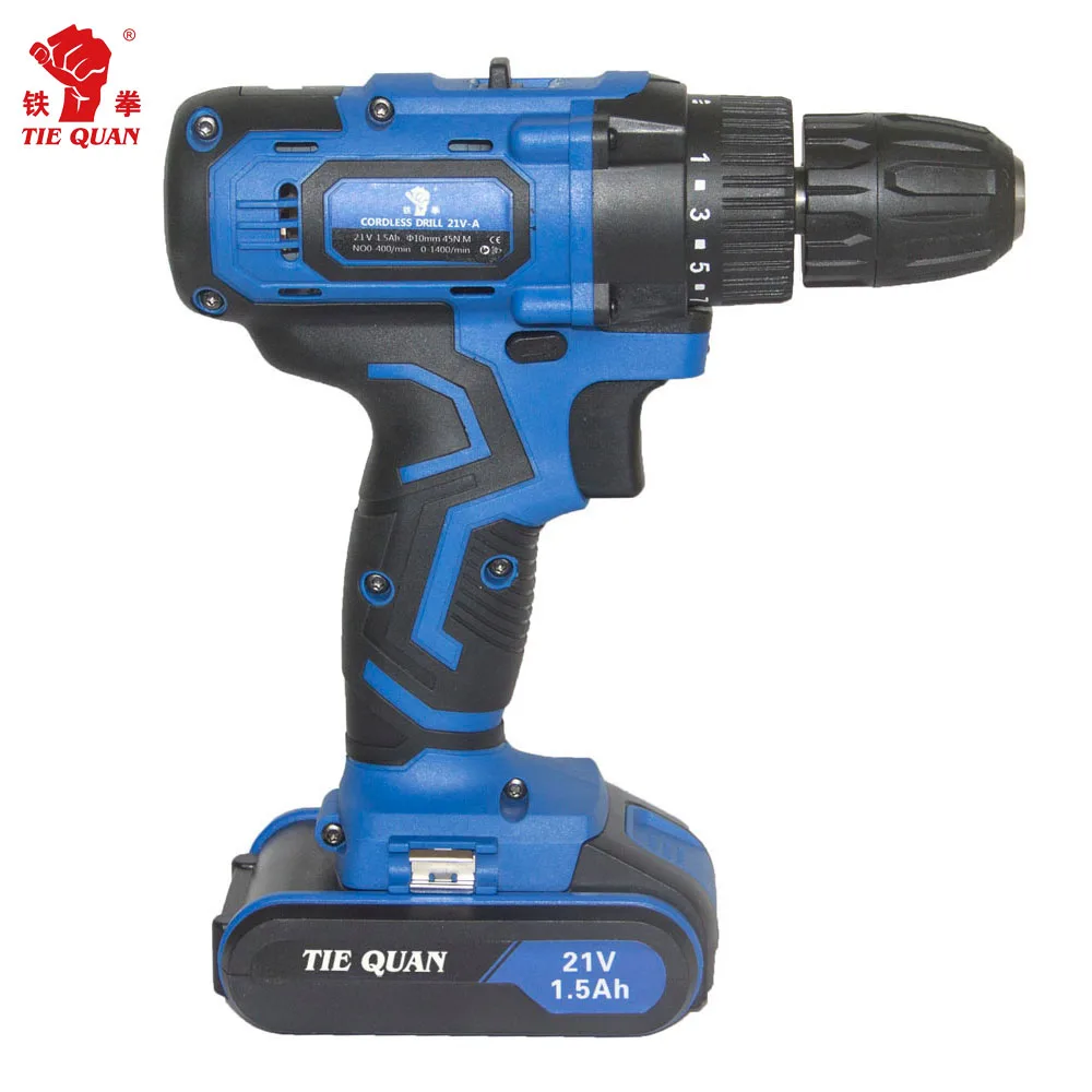 21 Volt Lithium Ion Rechargeable Portable Electric Drill Cordless Impact Drill with Keyless Chuck Customizable with OEM Support