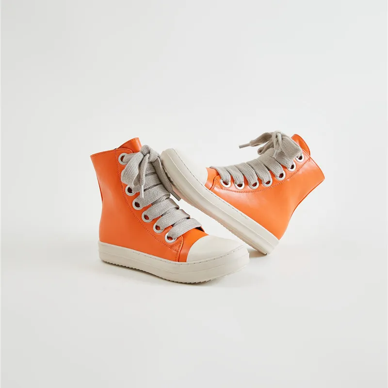 Custom LOGO Designers 2023 Large Eyelets Flat Trainers Shoes Ladies Wide Lace Winter Boots Women's High-top Ankle Casual Sneaker