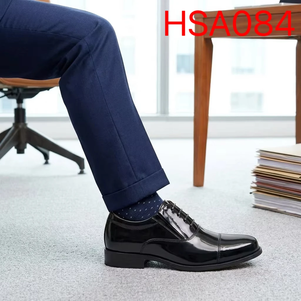 YYR, Glanzende volnerflederen kantoorschoenen voor zakelijke bijeenkomsten, geschikt voor bedrijfsgelegenheden, duurzame rubberen zool, slip-on dresschoenen HSA084