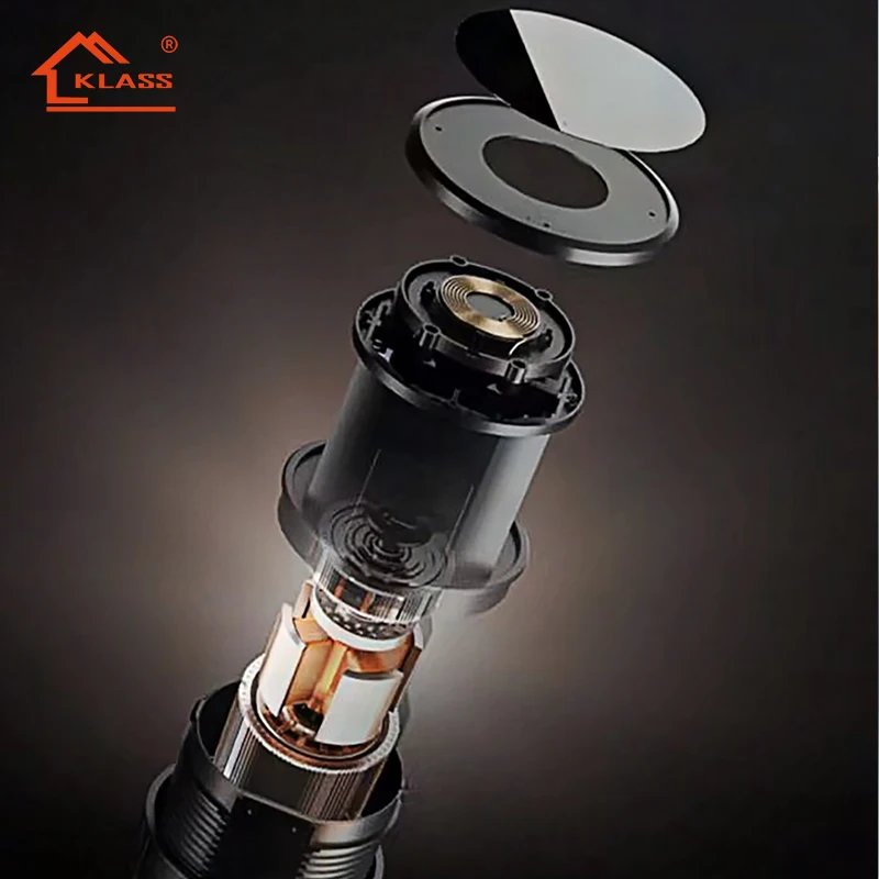 KLASS Customized Silver Hidden Motorized Lifting Pop up Desk Plug Socket for Kitchen Countertop and Down