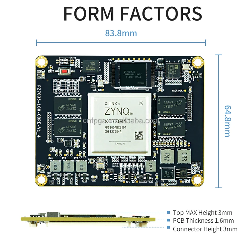 Xilinx FPGA Board PZ7045-SOM - Zynq 7000 Extension Board