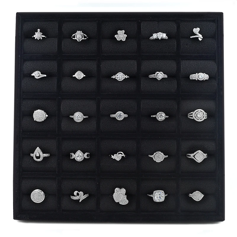 Бархатная модель роскошные панели витрина кольцо серьги кулон ожерелье подставки производство ювелирных изделий дисплей