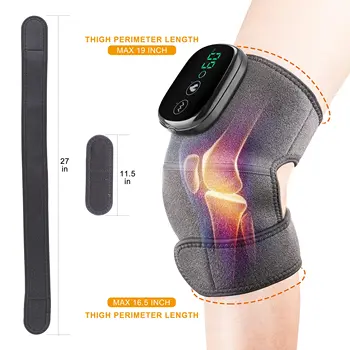 Cordless Knee Massager 3-In-1 Heated Knee Elbow Wrap Vibration Knee Heating Pad and pain relief